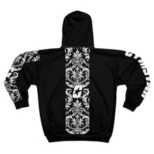 將圖片載入圖庫檢視器 CYMSTAR Barocco Black Zip Hoodie (B&W)