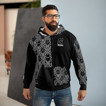 Carica l'immagine nel visualizzatore di Gallery, CYMSTAR OG Barocco Black Zip Hoodie (B&W)