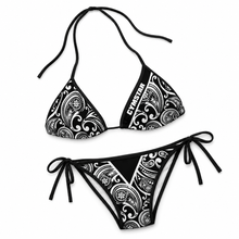 將圖片載入圖庫檢視器 Women's CYMSTAR Paisley Bikini Swimsuit (B&W)