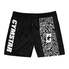 將圖片載入圖庫檢視器 CYMSTAR Paisley Swim Trunks (B&amp;W)
