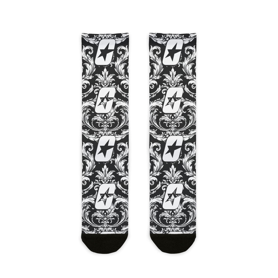 CYMSTAR Barocco Crew Socks (B&W)