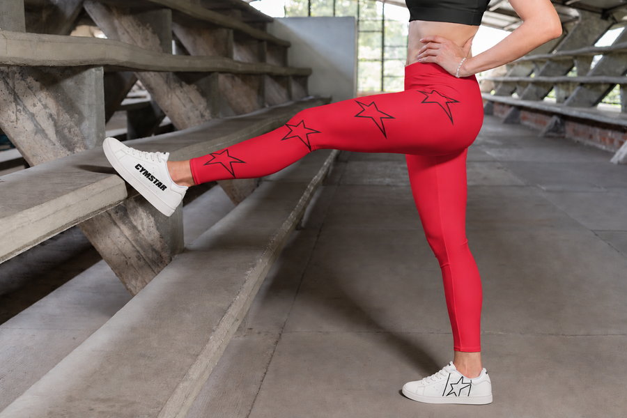 Women's Action Leggings (Cherry)