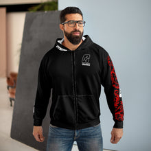 Carica l'immagine nel visualizzatore di Gallery, CYMSTAR Barocco Black Zip Hoodie (B&amp;R)

