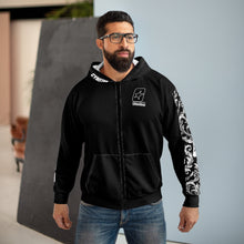 將圖片載入圖庫檢視器 CYMSTAR Barocco Black Zip Hoodie (B&amp;W)
