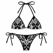 Charger l'image dans la galerie, Women's CYMSTAR Barocco Bikini Swimsuit (B&amp;W)

