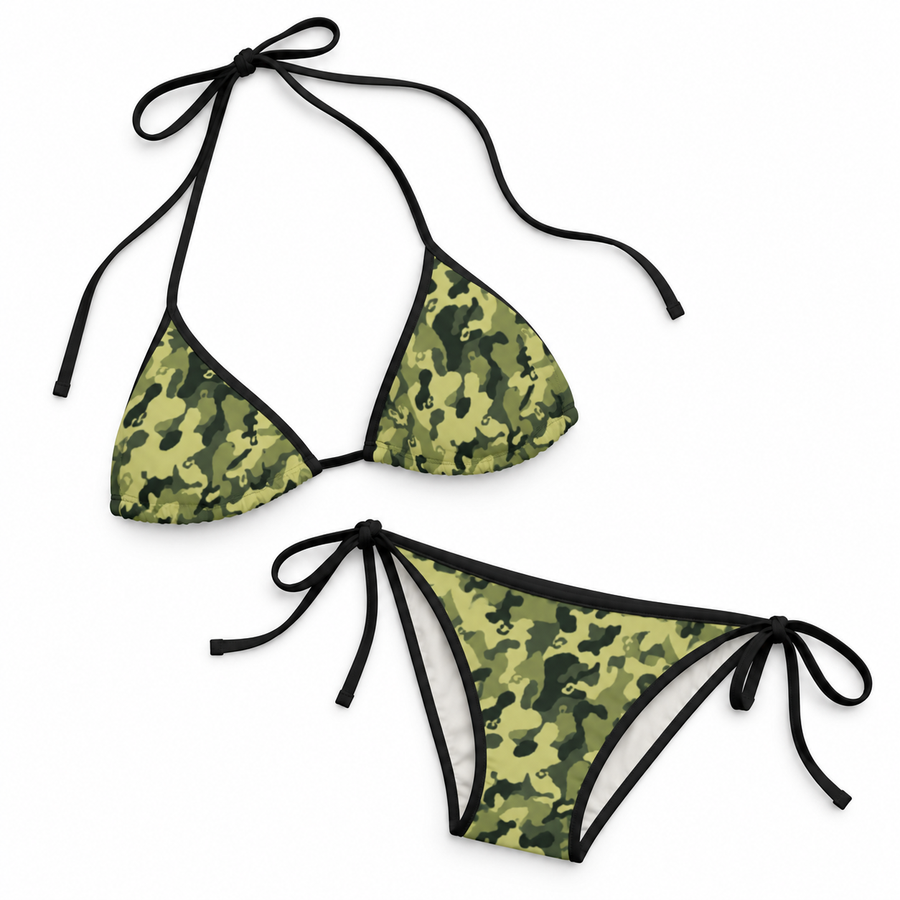 Women's CAMO Bikini Swimsuit (Veggie)