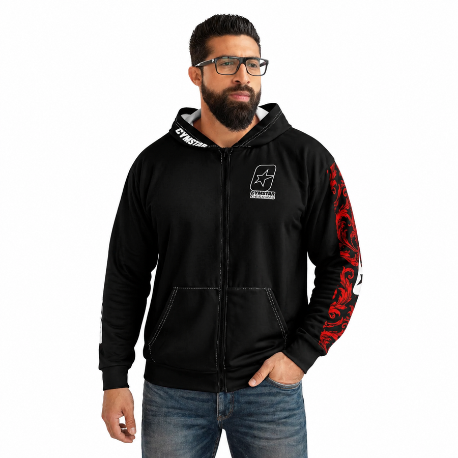 CYMSTAR Barocco Black Zip Hoodie (B&R)