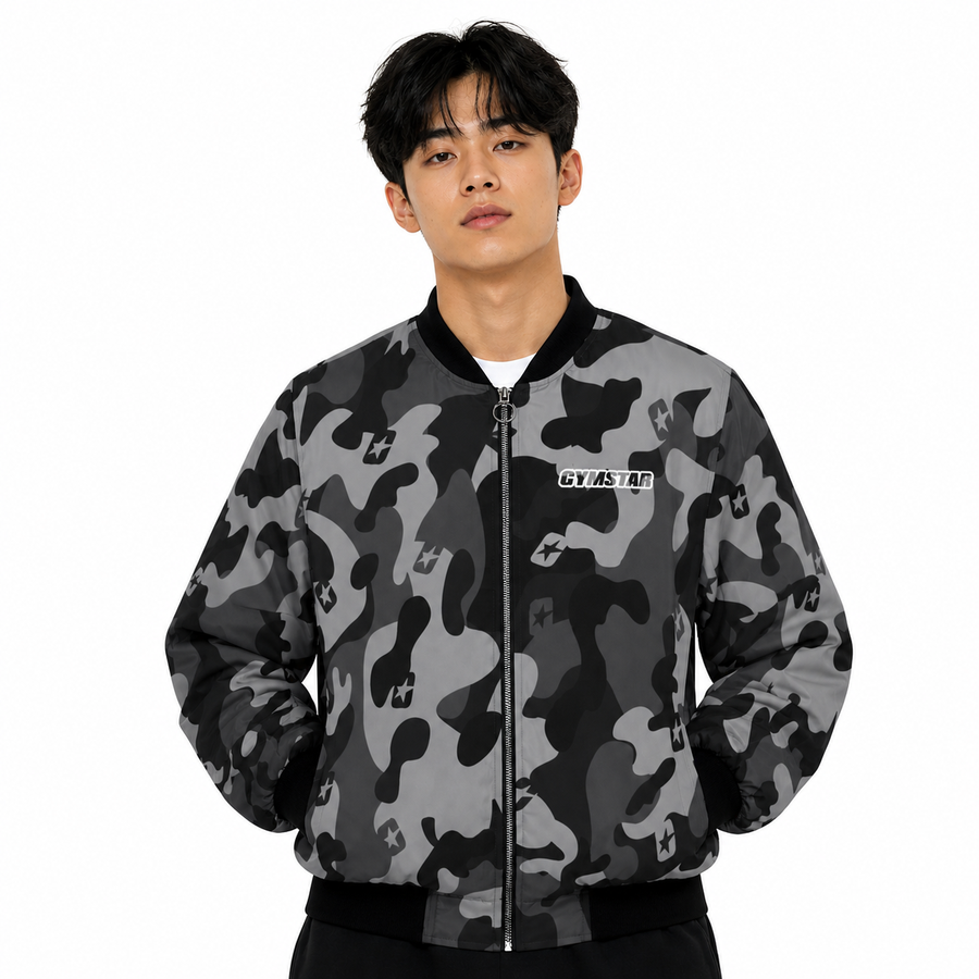 CAMO Bomber Jacket (Smoke)