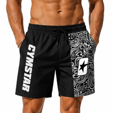 將圖片載入圖庫檢視器 CYMSTAR Paisley Swim Trunks (B&amp;W)
