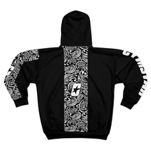 Cargar imagen en el visor de la galería, CYMSTAR Paisley Black Zip Hoodie (B&amp;W)
