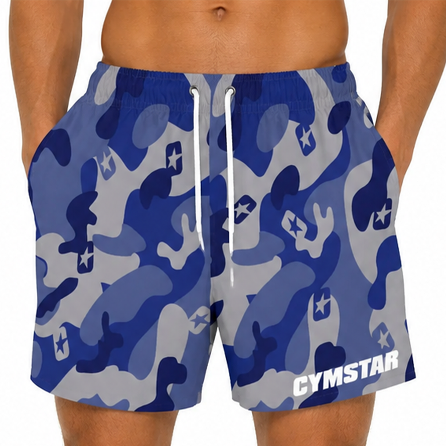 Camo Swim Trunks (Aqua)