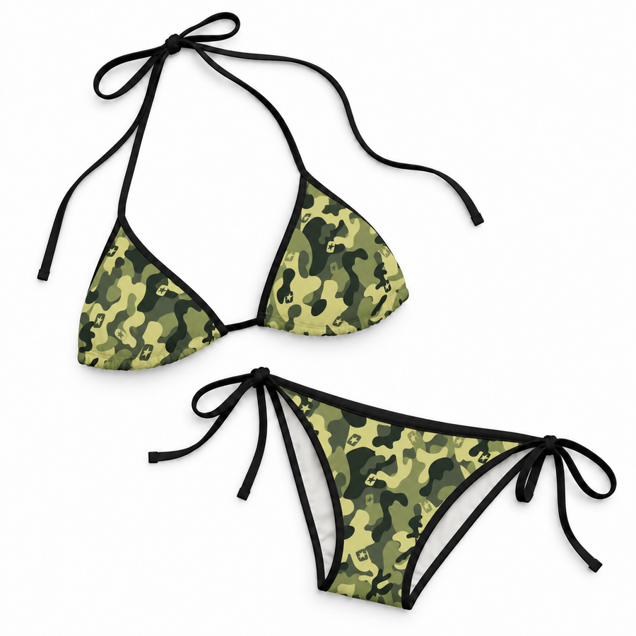 Women's CAMO Bikini Swimsuit (Veggie)