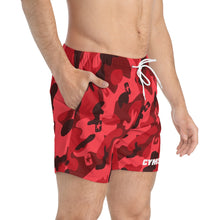 將圖片載入圖庫檢視器 Camo Swim Trunks (Cherry)
