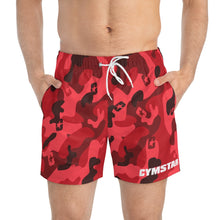 將圖片載入圖庫檢視器 Camo Swim Trunks (Cherry)
